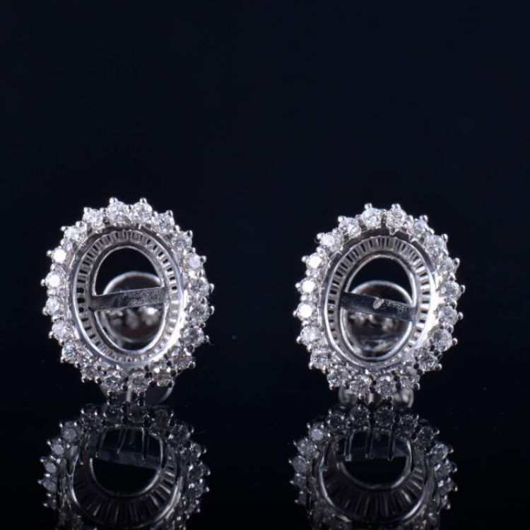 Sparkly Screw Earrings Back Setting